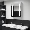 LED Bathroom Mirror Cabinet 50x13x70 cm Colour white and silver Size 50 x 13 x 70 cm Quantity in Package 1 