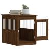 Stylish Dog Crate Furniture in Brown Oak - 55x80x68 cm