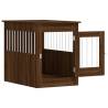 Stylish Dog Crate Furniture in Brown Oak - 55x80x68 cm