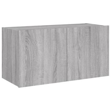 LED TV Wall Cabinet Grey Sonoma - Stylish & Space-Saving