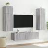 LED TV Wall Cabinet Grey Sonoma - Stylish & Space-Saving