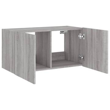 LED TV Wall Cabinet Grey Sonoma - Stylish & Space-Saving