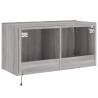 LED TV Wall Cabinet Grey Sonoma - Stylish & Space-Saving