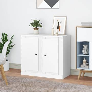 Elegant White Sideboards - 2 Pcs - Engineered Wood