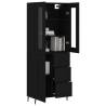 Stylish Highboard Black - 69.5x34x180 cm | HipoMarket