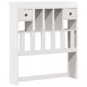 Bookcase Bed without Mattress - White Solid Wood Pine 100x200 cm