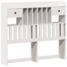 Bookcase Bed without Mattress - White Double Solid Pine