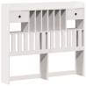 White Bookcase Bed 120x190 cm - Solid Wood Pine - Hipo Market