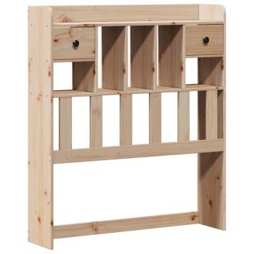 Solid Wood Pine Bookcase Bed 90x190 cm - No Mattress Included