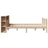 Bookcase Bed 135x190 cm Double Solid Pine - Space Saving Design