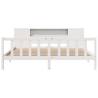 Bookcase Bed without Mattress - White Super King Solid Pine