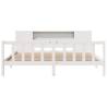 Bookcase Bed without Mattress - White Solid Pine 200x200 cm