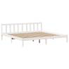 Bookcase Bed without Mattress - White Solid Pine 200x200 cm