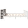 Bookcase Bed without Mattress - White Solid Pine 200x200 cm