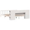 Bookcase Bed without Mattress - White Solid Pine 200x200 cm