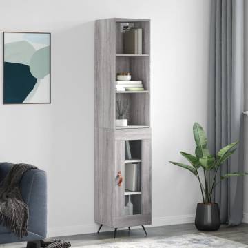 Highboard Grey Sonoma 34.5x34x180 cm - Stylish Storage Solution