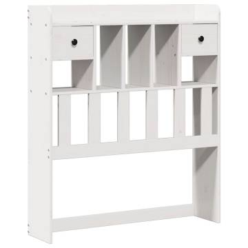 Bookcase Bed without Mattress White 100x200 cm - Solid Pine