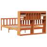 Bookcase Bed without Mattress Wax Brown 160x200 cm Solid Pine