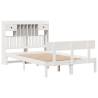 Bookcase Bed without Mattress - White Double Solid Pine