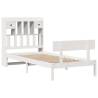 Bookcase Bed without Mattress - White Solid Pine 100x200 cm