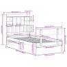 Bookcase Bed without Mattress - White Solid Pine 100x200 cm