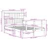 Bookcase Bed without Mattress - Solid Pine Frame 120x200 cm