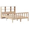 Bookcase Bed 120x190 cm Small Double Solid Wood Pine | Hipomarket