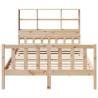 Bookcase Bed 120x190 cm Small Double Solid Wood Pine | Hipomarket