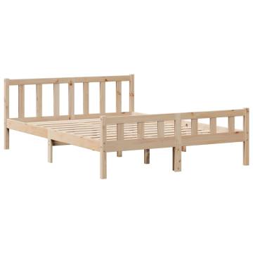 Bookcase Bed 120x190 cm Small Double Solid Wood Pine | Hipomarket