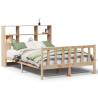 Bookcase Bed without Mattress | Solid Pinewood Double Bed