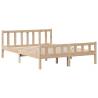 Bookcase Bed without Mattress | Solid Pinewood Double Bed