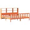 Bookcase Bed without Mattress - Wax Brown Super King Size