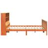 Bookcase Bed without Mattress - Wax Brown Super King Size