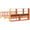 Bookcase Bed without Mattress - Wax Brown Super King Size