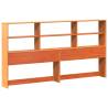 Bookcase Bed without Mattress - Wax Brown Super King Size