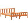 Bookcase Bed without Mattress - Wax Brown Super King Size