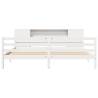 Bookcase Bed Without Mattress - White Super King Solid Pine