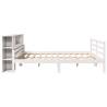 Bookcase Bed Without Mattress - White Super King Solid Pine