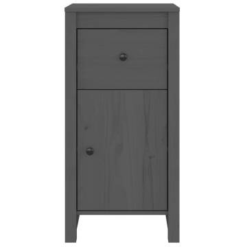 Stylish Grey Sideboard - Solid Pine Wood 40x35x80 cm