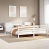  Bookcase Bed without Mattress White 200x200 cm Solid Wood Pine Colour white Size 200 x 200 cm 