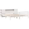 Bookcase Bed without Mattress - White Solid Wood Pine 200x200 cm