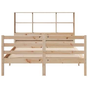 Bookcase Bed 120x190 cm - Solid Pine Wood | HipoMarket