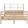 Bookcase Bed without Mattress | Solid Pine Wood Double 135x190 cm