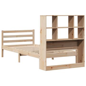 Bookcase Bed 90x200 cm - Solid Pinewood Frame | HipoMarket