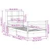 Bookcase Bed 90x200 cm - Solid Pinewood Frame | HipoMarket