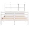 Bookcase Bed without Mattress - White 140x200 cm Solid Pine