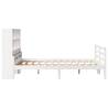 Bookcase Bed without Mattress - White 140x200 cm Solid Pine