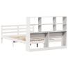 Bookcase Bed without Mattress - White 140x200 cm Solid Pine