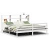 Bookcase Bed without Mattress - White 180x200 cm Super King