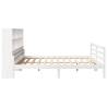 Bookcase Bed without Mattress - White 180x200 cm Super King